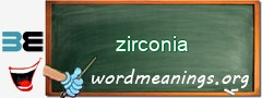 WordMeaning blackboard for zirconia
